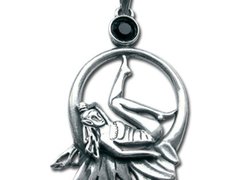 Pandantiv amuleta din argint cu cristal negru pentru prosperitate si dezvoltare Magia Zanelor - Zana